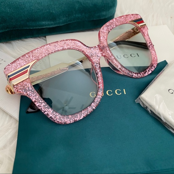 Gucci Accessories - New Gucci 51mm oversized sunglasses glitter
